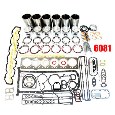 6081 Engine Overhaul Rebuild Kit for John Deere 6081 Piston Liner Piston Shoe Piston Ring Head Gasket Set Engine Full Repair Kit