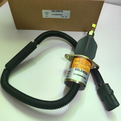 612600091086 24V Fuel Shutoff Solenoid Valve For Weichai WP10 WP12 Diesel Engine